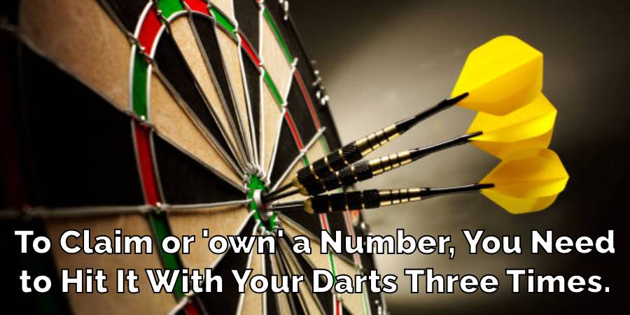 To Claim or 'own' a Number, You Need to Hit It With Your Darts Three Times.