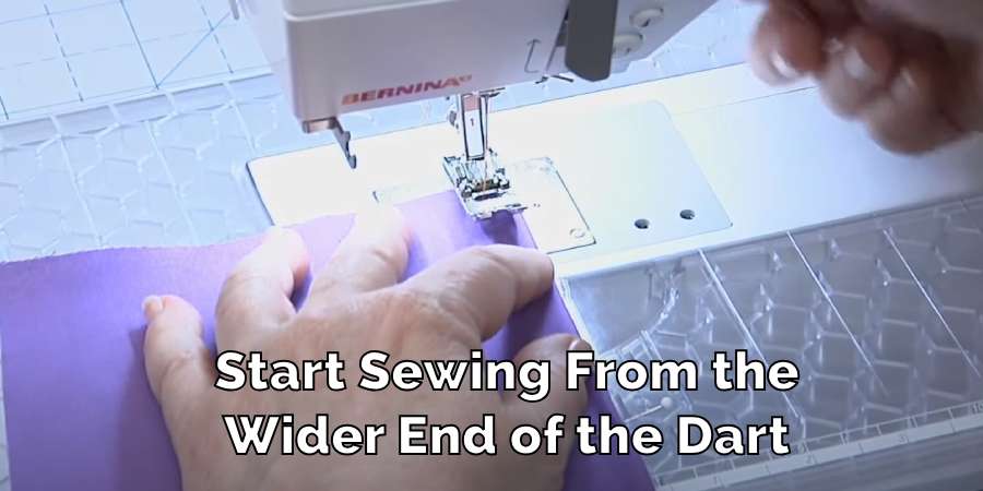 Start Sewing From the Wider End of the Dart