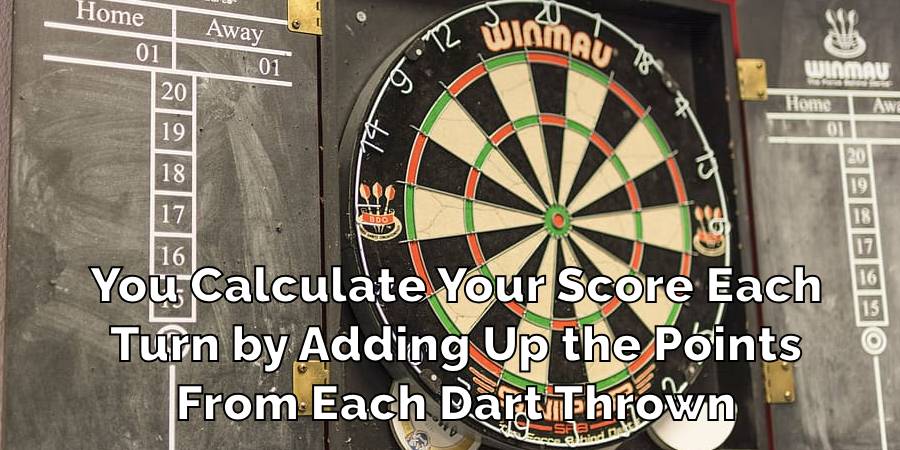 You Calculate Your Score Each
Turn by Adding Up the Points
From Each Dart Thrown